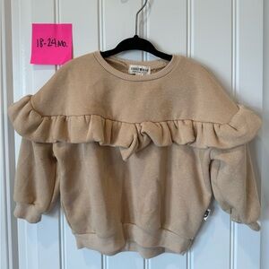 Rabbit Bear toddler ruffle crew neck